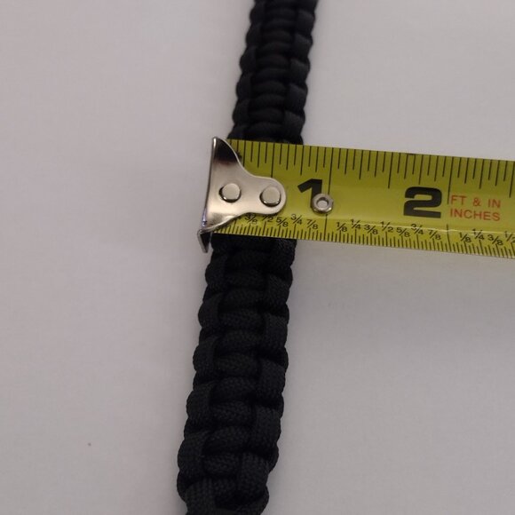 Handmade CobraStitch Paracord bracelet black buckles. Unisex - Picture 13 of 15